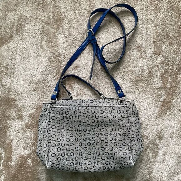 Guess Shoulder Strap Blue and Grey Small Y2K Bag - Picture 2 of 5